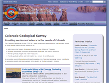 Tablet Screenshot of coloradogeologicalsurvey.org